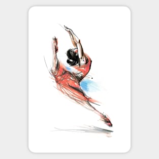 Ballerina Dance Drawing Sticker